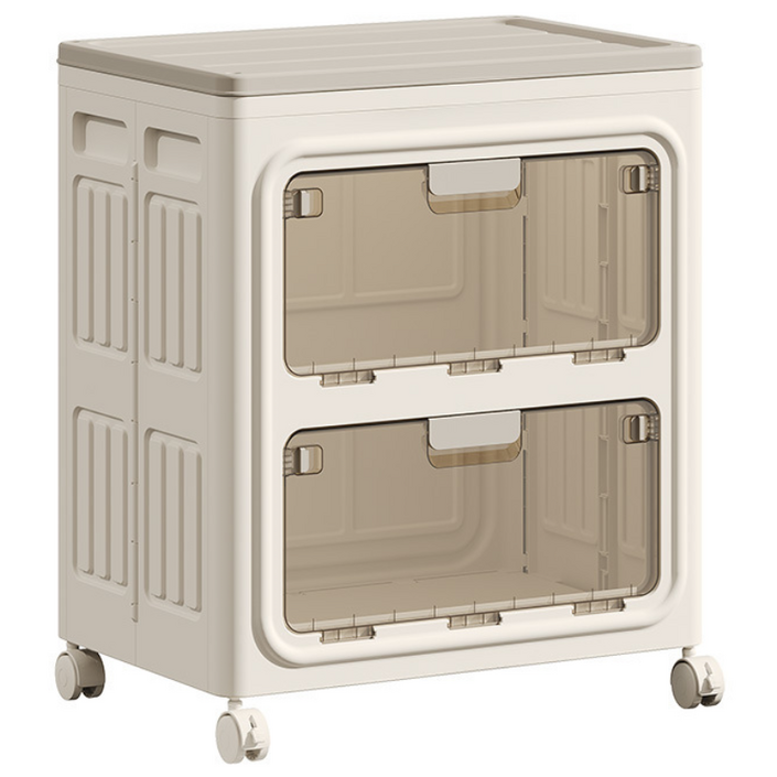 대용량 148L 접이식 리빙박스 이동식 다용도 수납 정리함, 148L투명B, 1개