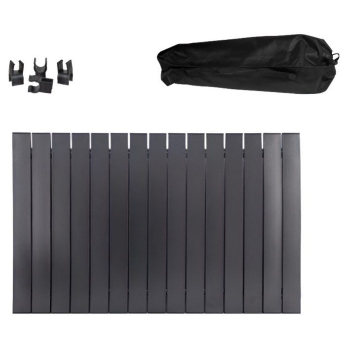 캠핑 웨건 카트 상판 접이식 야외 롤 테이블 웨건 미포함, 1개, 블랙