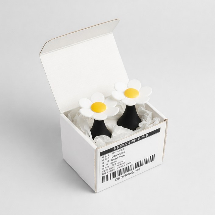 다루리온 데이지 꽃 모양 배수구 손잡이 2p