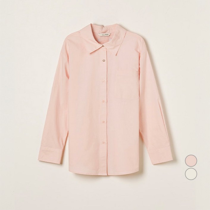 로엠 여성용 면 루즈핏 셔츠