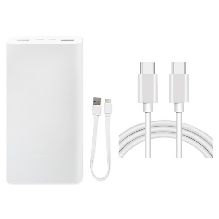 샤오미 7세대 22.5W 대용량 초고속 충전 C타입 휴대용 보조배터리 20000mAh + 스토리링크 + CtoC 케이블 30cm 세트