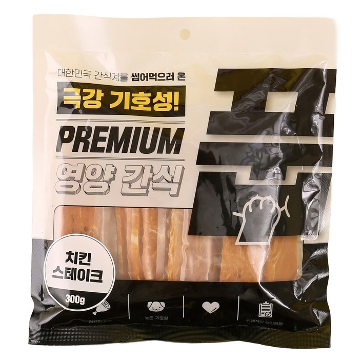 풉 강아지 치킨 스테이크, 3개, 300g, 치킨맛