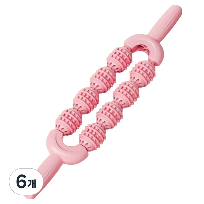 디유라 온몸 마사지 롤러 스틱, 핑크, 6개