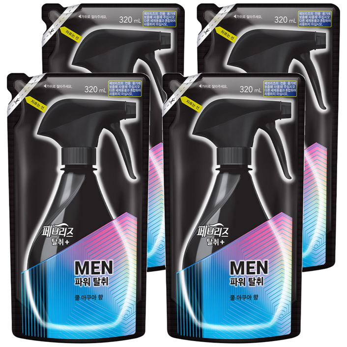 페브리즈 섬유탈취제 맨 쿨아쿠아향 리필