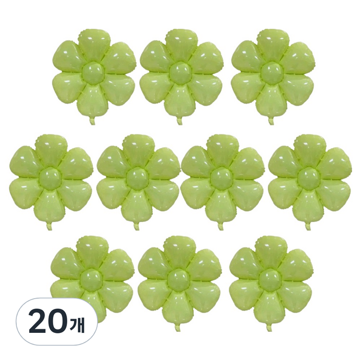 코히모 마카롱 데이지 꽃 파티 풍선 5W0432, 20개, 그린