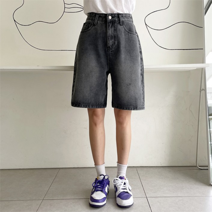 토마토팩토리 여성용 베이직 5부 데님반바지 15-001