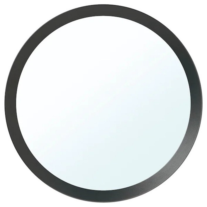 랑에순드 디자인 원형 거울(무광 블랙, 화이트) 인테리어 욕실, 이케아 제품 X