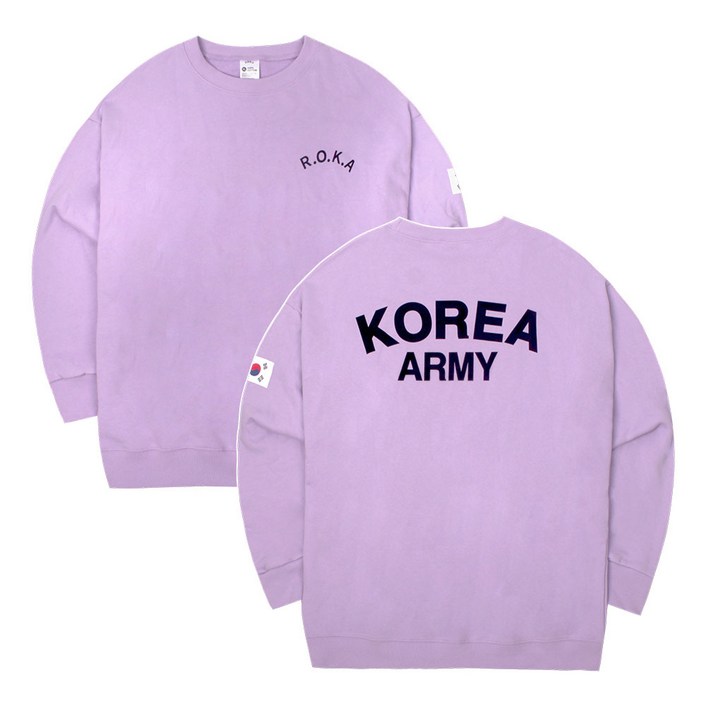 국산 코튼 ROKA 로카 맨투맨 (6color) - 남여공용 커플 군인 로카티