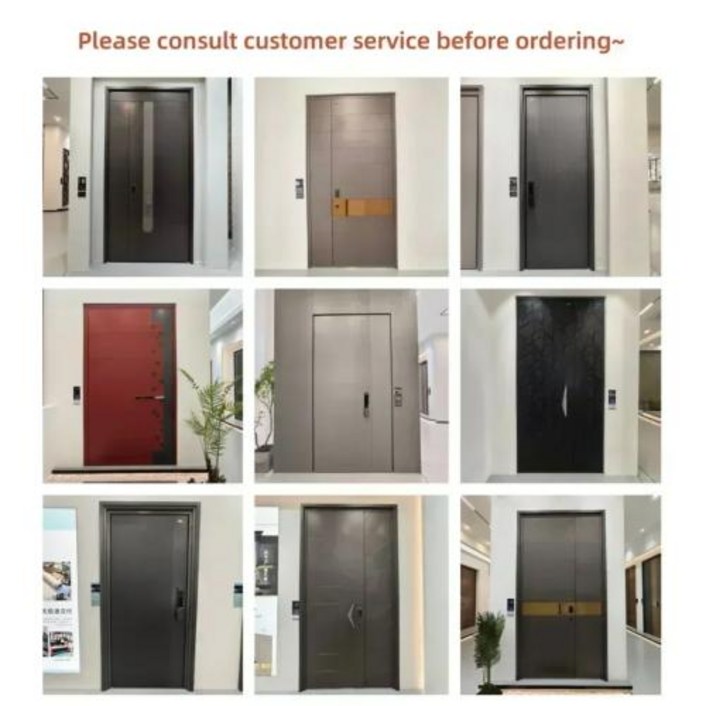 아파트 방음 현관문 DN 외부 문 홈 인테리어 높은 보안 알루미늄 피벗 도어 메인 입구 디자인 주거용 정문