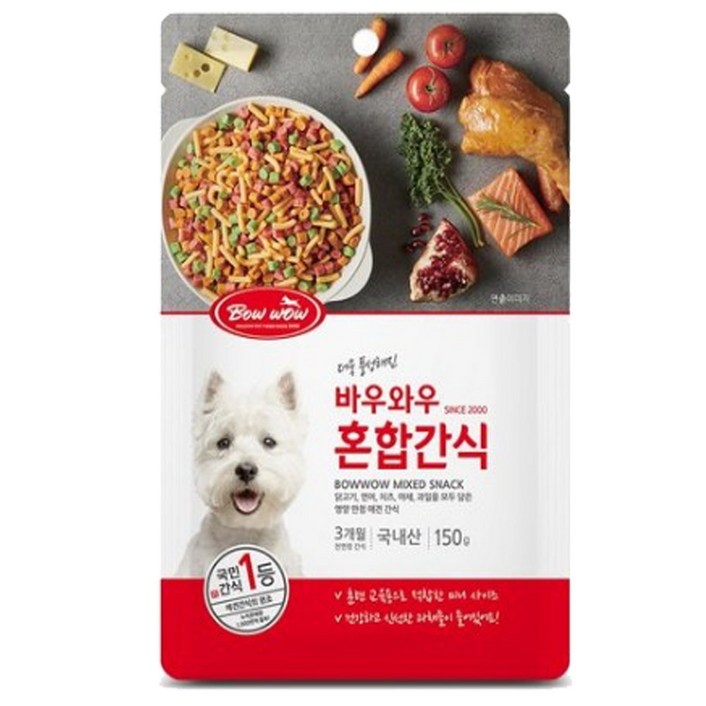 바우와우 혼합 강아지 간식 350g