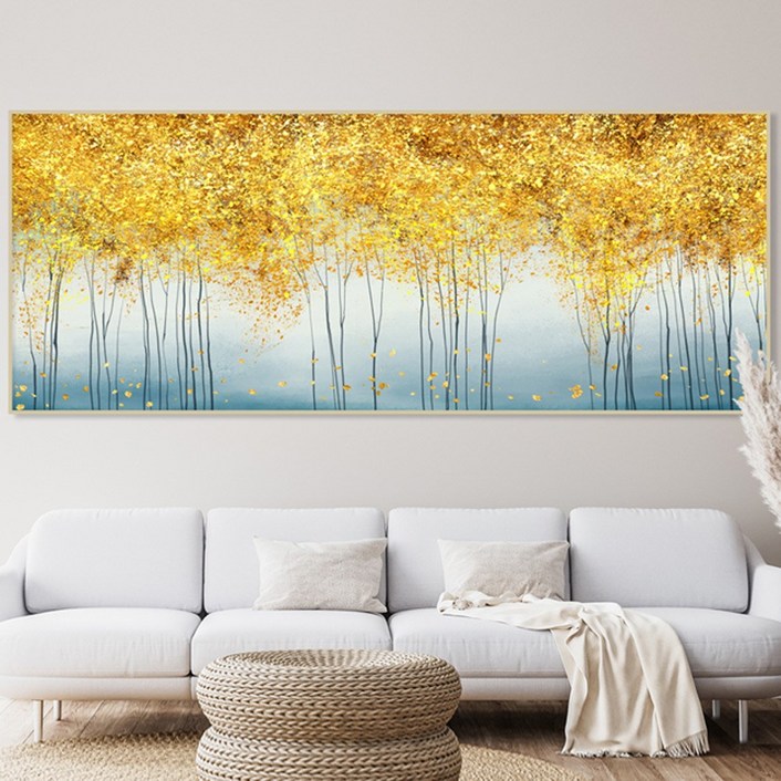 돈들어오는그림 황금돈나무 인테리어 그림액자 거실 주방 안방 액자 집들이 개업선물, 무광골드(고급캔버스 출력)