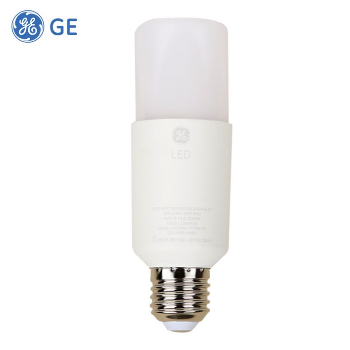 GE LED 브라이트 스틱 전구 16W E26E27 전구색노란빛