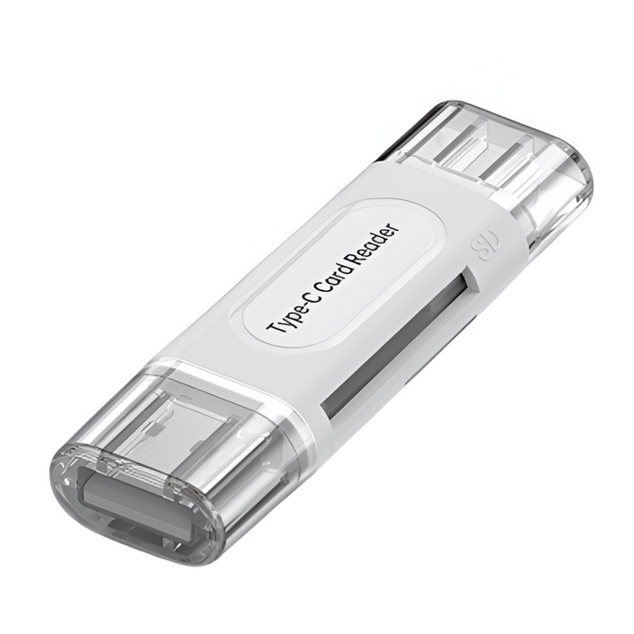 홈앤스테이 USB3.0 C타입 초고속 SD카드리더기, 화이트