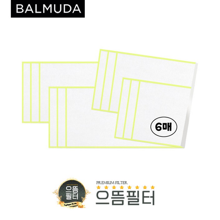 으뜸 발뮤다 공기청정기 EJT1100SDWG 필터세이퍼 6매, 단품, 1개