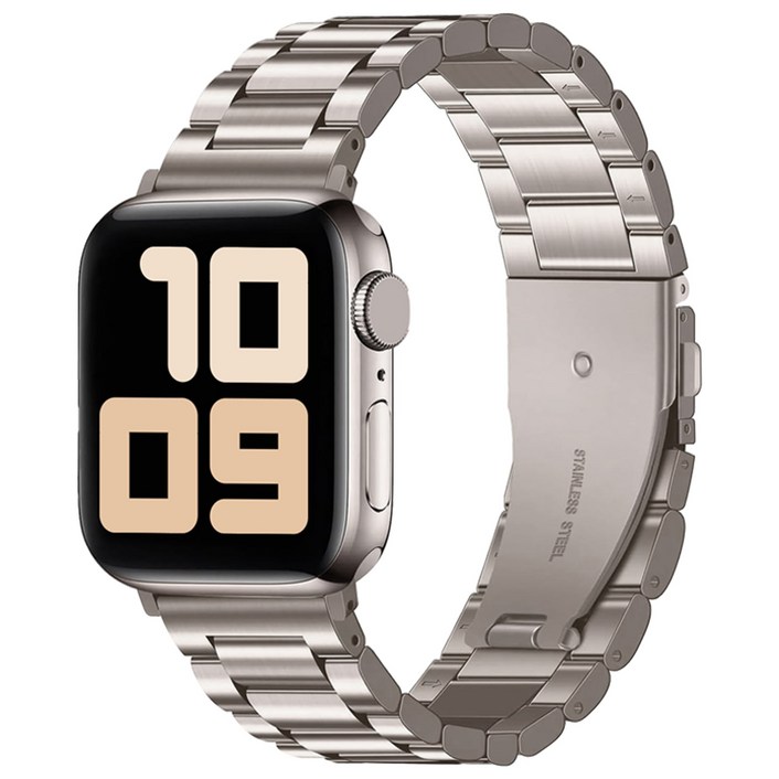 사라밴드 애플워치 호환 모던 어반 메탈 스트랩, 스타라이트, 1개