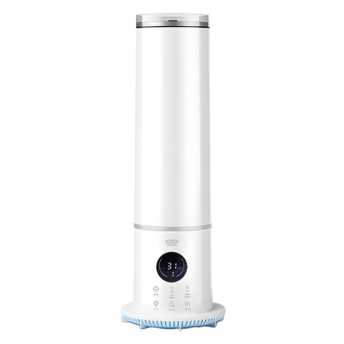 에버튼하우스 스마트 굴뚝 대용량 가열식 무드등 LED 타이머 가습기 6L  리모컨 세트, EHRNHL761A, 혼합색상