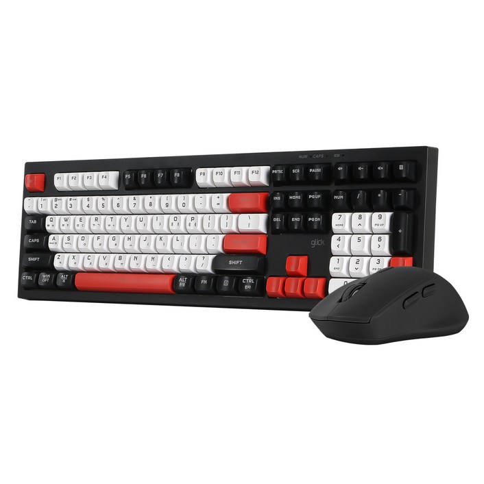 지클릭커 오피스프로 WMK50 사일런스 M 무소음 무선 블루투스 108 키보드 마우스 세트, 일반형, 포커, WMK50 108키