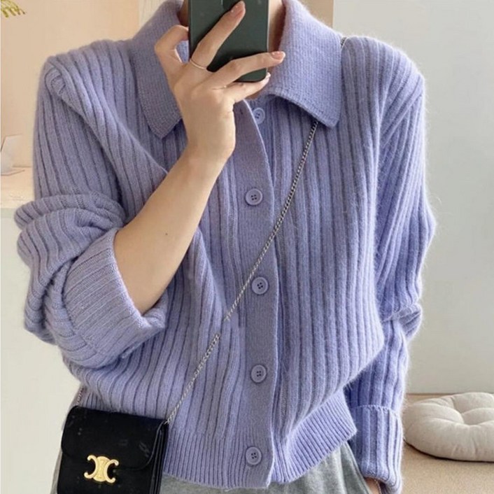 파스텔 니트 가니건