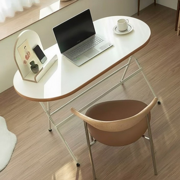 실버미어 1인 책상 식탁 접이식 테이블, 2인용, 02_화이트(기본형)