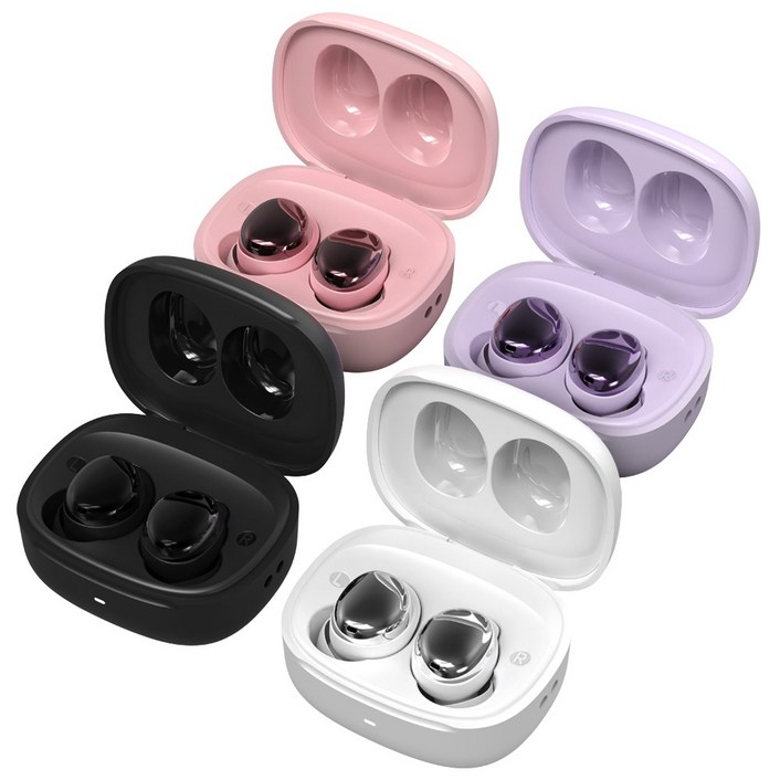 로랜텍 초미니 파스텔 커널형 버즈 무선 블루투스 이어폰, 퍼플, RSM-R520