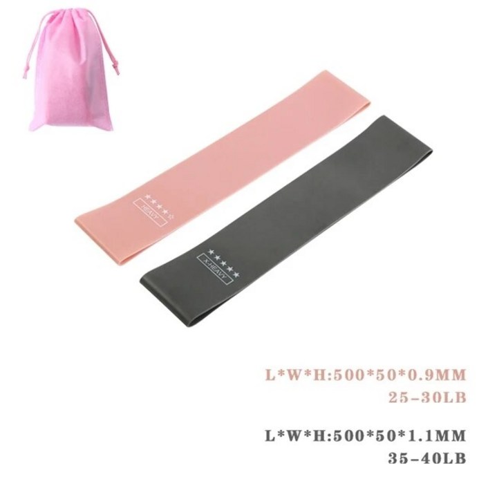 스쿼트밴드 루프 운동 허벅지 힙업 홈트 밴드 피트니스 미니 밴드용 탄성 요가 크로스핏 훈련 장비 잇몸 체육관 근력-193, 16.4 5 with Bag
