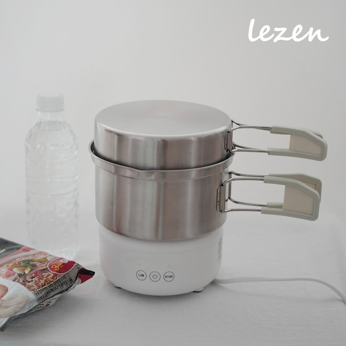 프리볼트 르젠 미니 인덕션 휴대용 여행용 라면포트 전기포트
