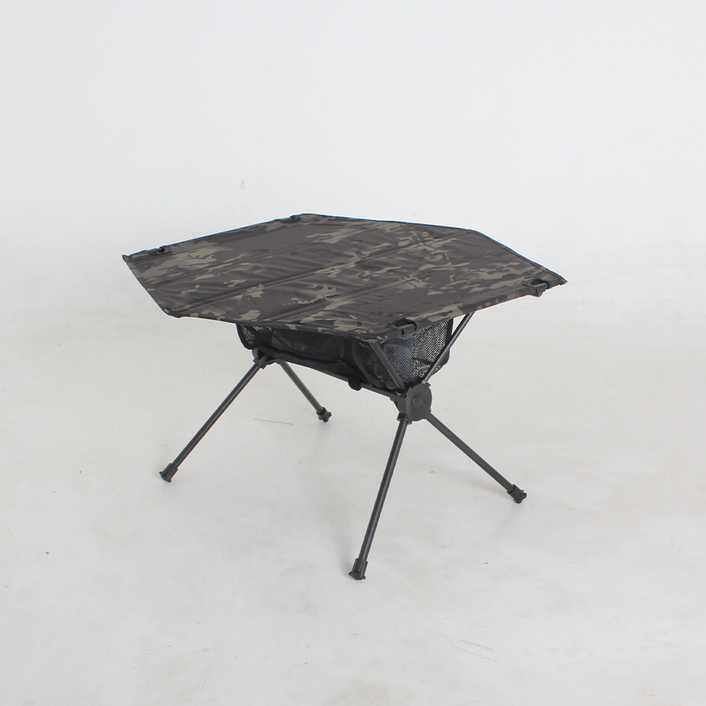 경량 육각 캠핑테이블 헥사곤 테이블 백패킹 테이블원 택티컬, 블랙멀티캠
