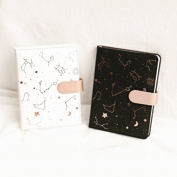 율아트 별자리 수첩 예쁜 다이어리형 포켓수첩 가죽수첩 다꾸 일기장 회사 업무 노트