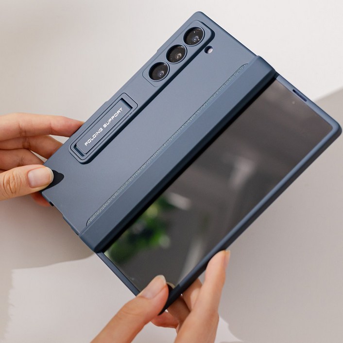 슈퍼쉘 강화유리 힌지 보호 스탠드 자석 케이스