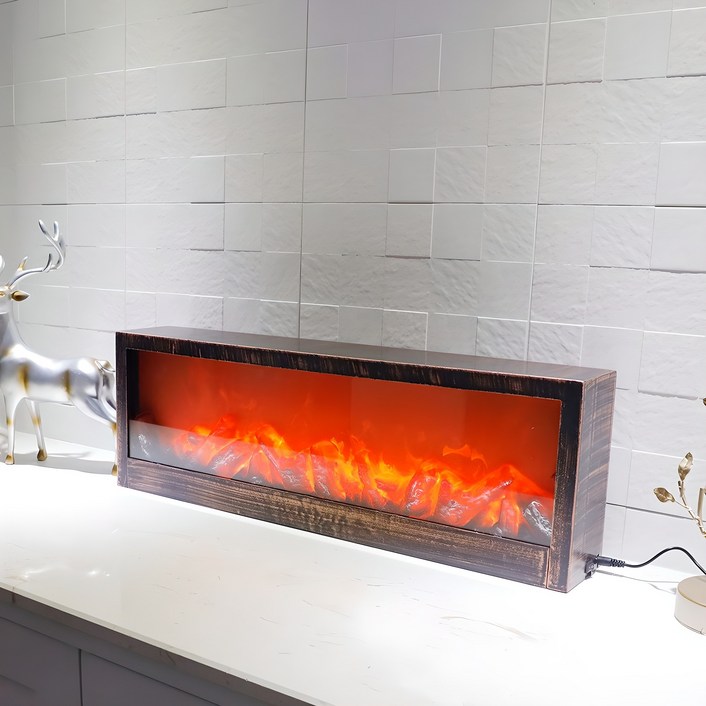 21세기트랜드 감성 불멍 모닥불 벽난로 무드등, C타입, 600 x 100 x 197 mm