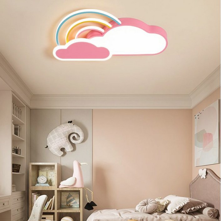 boaz 레인보우 방등(LED) 키즈 카페 인테리어 조명, 핑크