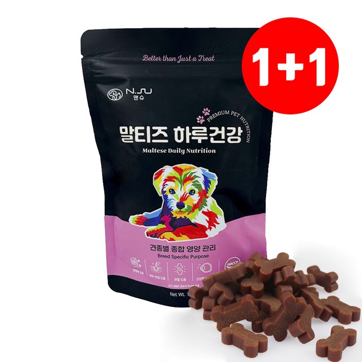 11 썬더펫 앤슈 말티즈 하루건강 강아지간식 영양간식 기호성 소형견 애견 반려견 사료 영양제 기능성 피부 관절 눈 6g30 180g, 30개, 6g