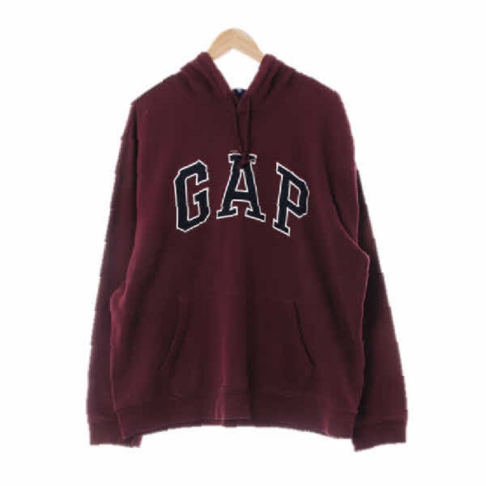 갭 8078 gap 버건디 면혼방 빅로고후드티 [XL]