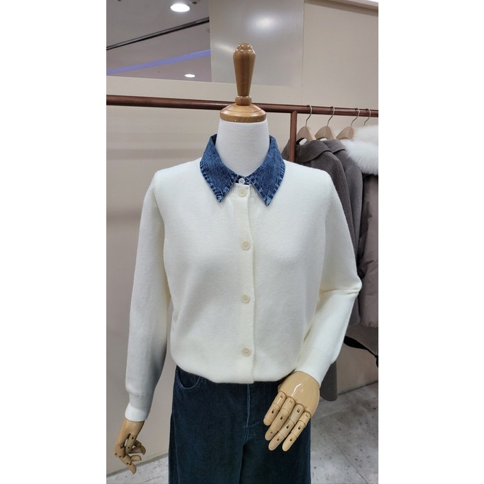 케네스레이디 데님카라 가디건 EVKCDQB990