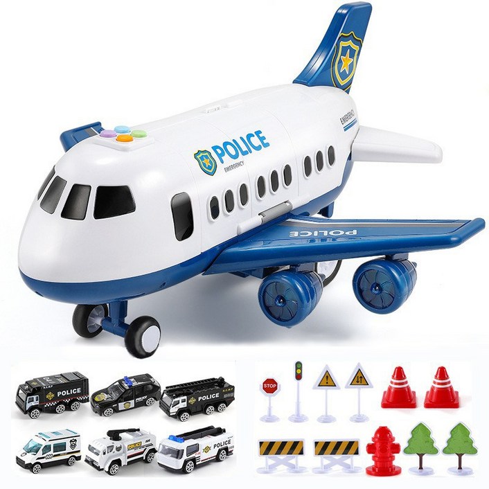 eyimtech 미니카 수송기 대형 비행기 장난감 어린이 선물, 블루