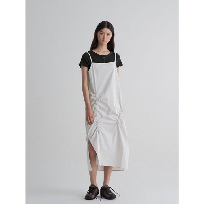 [에잇세컨즈] 스트링 레이어드 롱 원피스 라이트 그레이 (355771LY62)