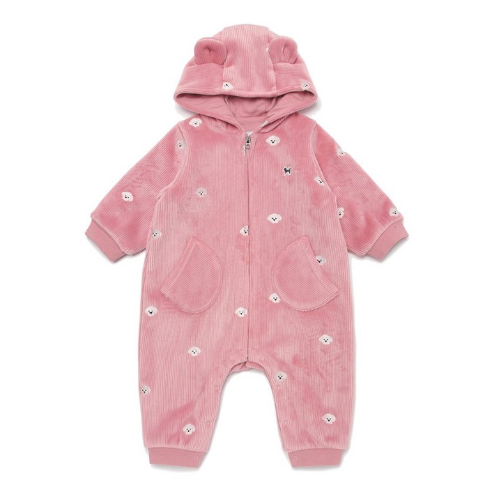 블루독베이비 벨로아 후드집업 우주복