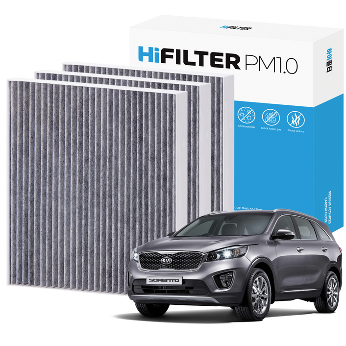 2+1 하이필터 PM1.0 활성탄 자동차 에어컨필터 현대
