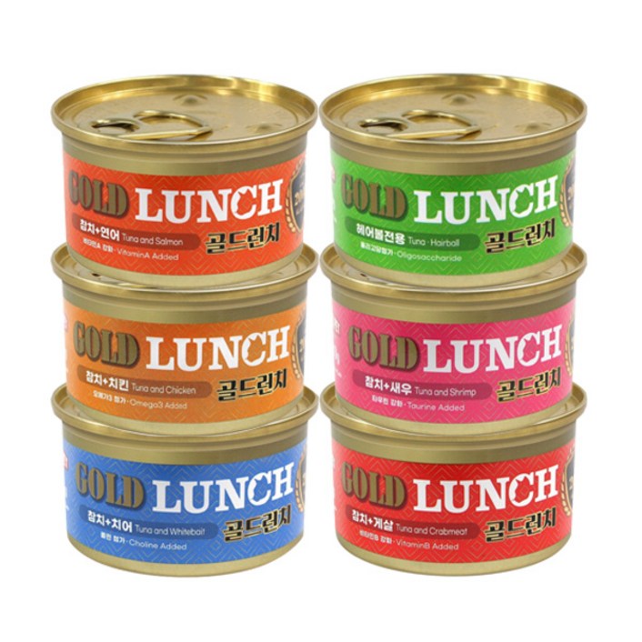 프리미엄 골드 런치캔 혼합구성 24개 고양이 간식캔