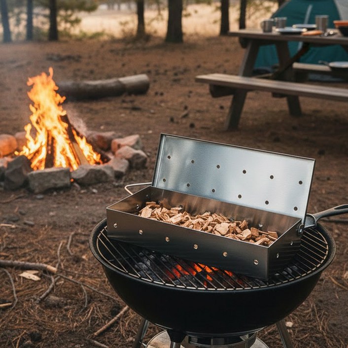 바베큐 스모커박스 캠핑 훈연통 훈연박스