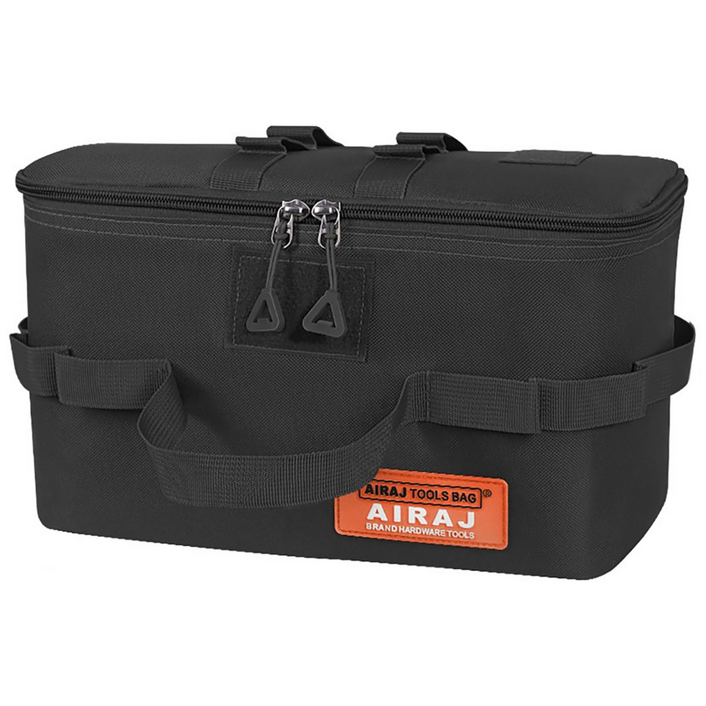 AIRAJ 야외 다기능 캠핑 주방도구 수납백 옥스포드 전술 장비 칸막이형 카키블랙 아웃도어캠핑피크닉용, 검은색