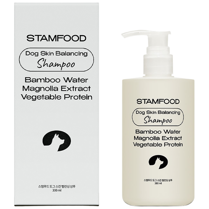 스탬푸드-도그 스킨 밸런싱 샴푸, 4개, 300ml