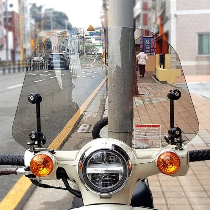 SHC 혼다 슈퍼커브110 2018년2025년 튜닝 숏타입 윈드스크린 바람막이, 1개