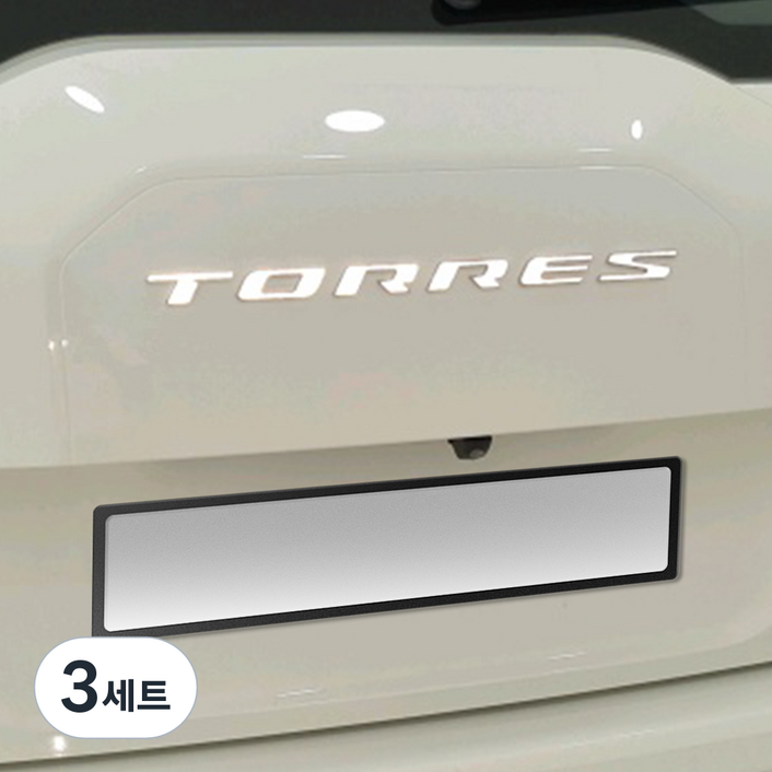 오카 토레스 호환 용품 리어 레터링 엠블럼 리플렉터 반사 스티커 튜닝 악세사리, 3세트, 오카 화이트