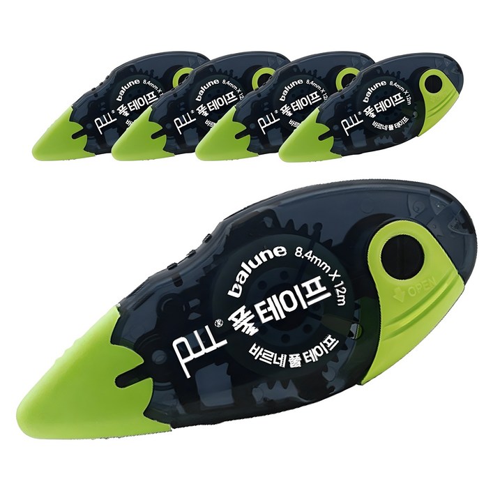 바르네 풀테이프 BGT0180 8.4mm x 12m, 그린, 5개