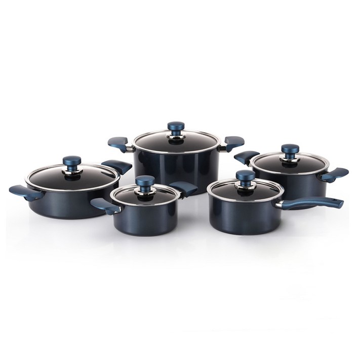 해피콜 클래식 다이아몬드 냄비 세트 5개, 혼합색상, 냄비 5종, 1세트