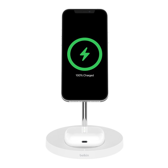 벨킨 부스트업 프로 2in1 맥세이프 15W 무선 충전 거치대 WIZ010kr