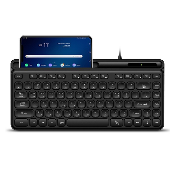 이큐메딕 항균 거치형 저소음 미니 유선 텐키리스 키보드, 블랙, SanitizeK5, 제조사축