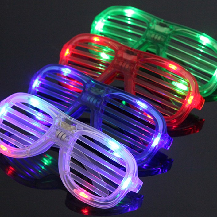 리빙다 LED셔터 쉐이드안경 4종 세트, 그린, 레드, 화이트, 블루, 1세트