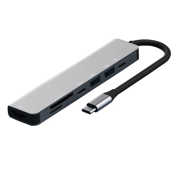 구스페리 7포트 USB 3.0 HDMI C타입 멀티허브 DEX 덱스 미러링, 단일색상, 1개 구스페리 7포트 USB 3.0 HDMI C타입 멀티허브 DEX 덱스 미러링, 단일색상, 1개